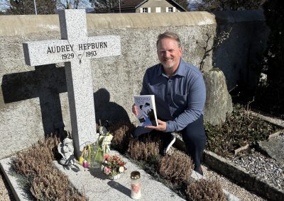 Visiting Audrey's gravesite in March 2025
